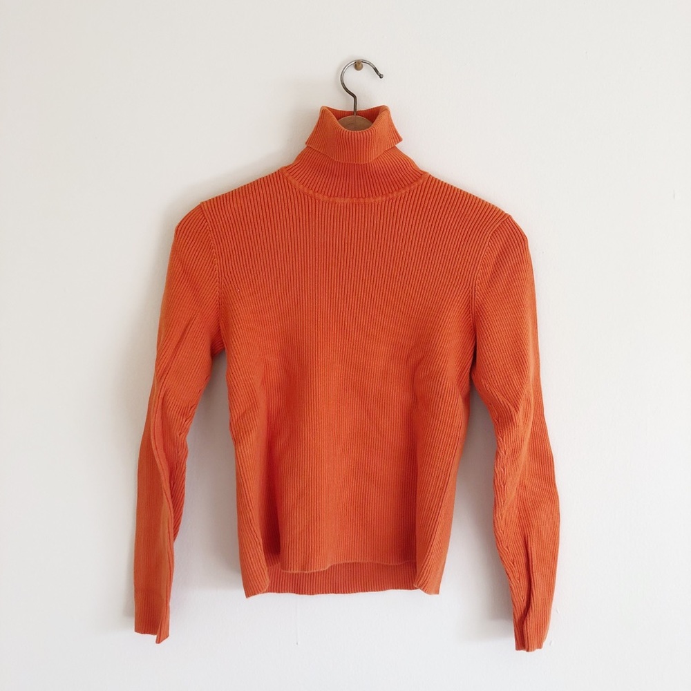 Jones New York orange turtleneck